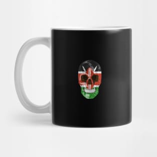 Kenya Flag Skull - Gift for Kenyan With Roots From Kenya Mug